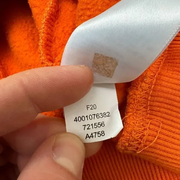 The North Face Hoodie Sweatshirt Mens Small Orange Fleece Casual Graphic Outdoor - Picture 6 of 9